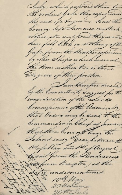 A Lloyds Admiralitásnak 1806. december 31-én kelt levelének egy része, 1928. alkotó: Unbekannt