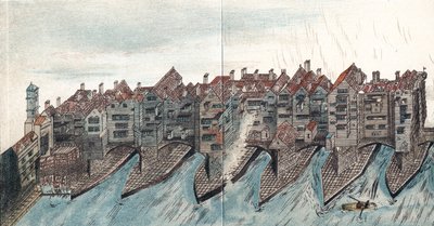 Az Old London Bridge része, c1600 alkotó: Unbekannt