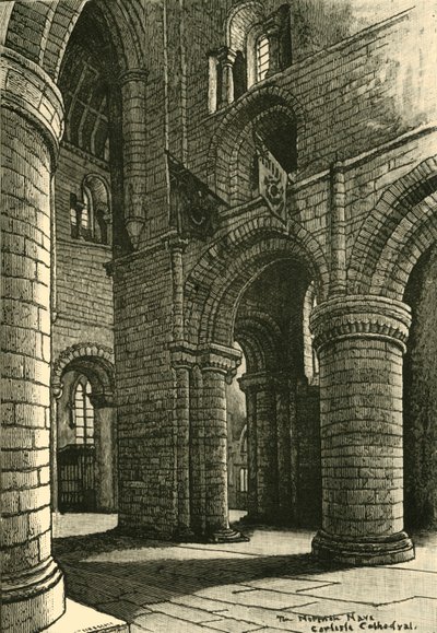A hajó része, Carlisle katedrális, 1898. alkotó: Unbekannt