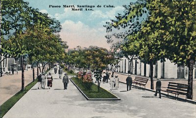 Paseo Martí, Santiago de Cuba, 1910. alkotó: Unbekannt