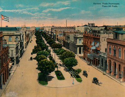 Paseo del Prado, Havanna, Kuba, 1920 alkotó: Unbekannt
