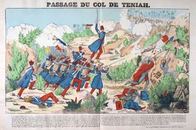 Passage du Col Teniah, Algéria meghódítása, 1840. május 12., Franciaország 19C alkotó: Unbekannt