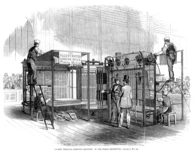 Szabadalmi függőleges nyomdagép, Nagy Kiállítás, London, 1851 alkotó: Unbekannt