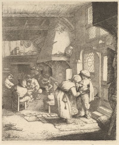 Számlát fizető paraszt, 1610-85. alkotó: Unbekannt