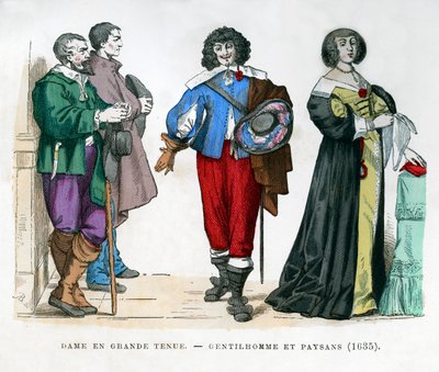 Parasztok, egy úr és egy hölgy, 1635 1882-1884 alkotó: Unbekannt