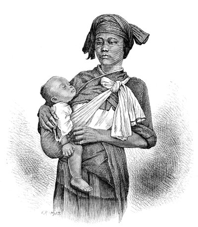 Pepo-Hoan nő és gyermek, 1890 alkotó: Unbekannt