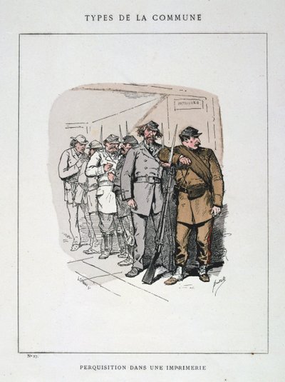 Nyomda keresése, Párizs Kommün, 1871. alkotó: Unbekannt