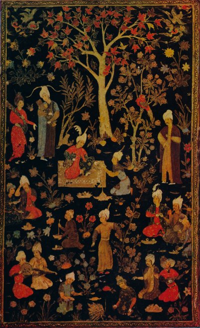 Perzsa papírmasé könyvborító, c1600 alkotó: Unbekannt