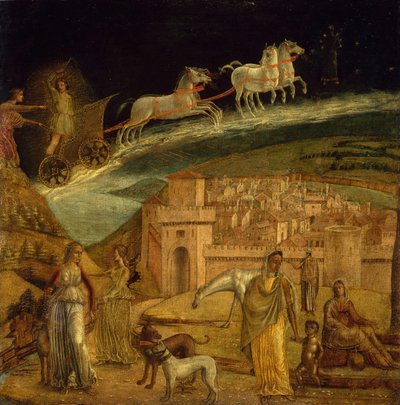 Phaeton vezeti Phoebus szekerét, 14751500. alkotó: Unbekannt