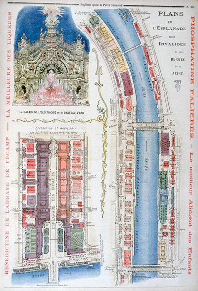 Az Esplanade des Invalides terve, 1900. évi egyetemes kiállítás, Párizs, 1900 alkotó: Unbekannt