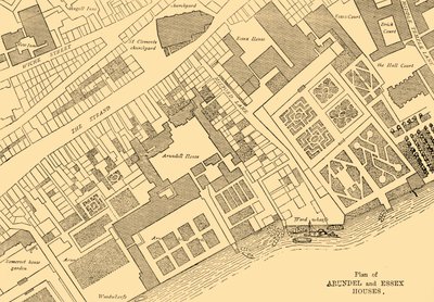 Arundel és Essex házak terve, 1881. alkotó: Unbekannt