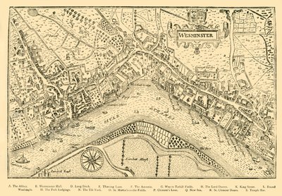 Westminster terve. A Nordens felmérésből, Erzsébet királyné uralkodása idején, 1593, 1881. alkotó: Unbekannt
