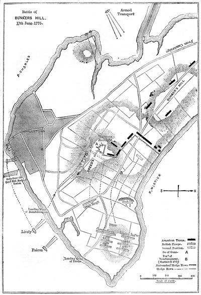 A Bunker Hill-i csata terve, Boston, Massachusetts, 1775 c1880 alkotó: Unbekannt