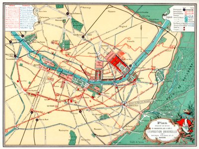 Az egyetemes kiállítás terve, Párizs, 1889 alkotó: Unbekannt