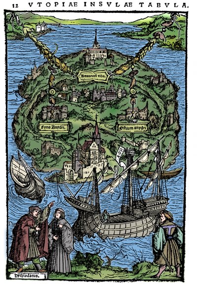 Utópia szigetének terve, 1518 alkotó: Unbekannt