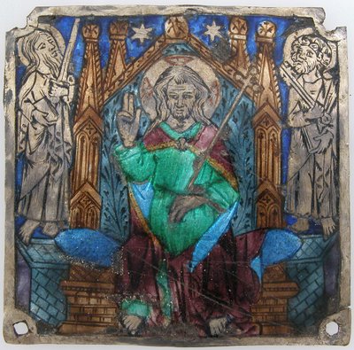 Emléktábla Krisztussal In Majesty, katalán, 14. század. alkotó: Unbekannt