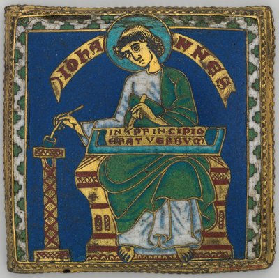 Emléktábla Szent János evangélistával, német, kb. 1175-1200. alkotó: Unbekannt
