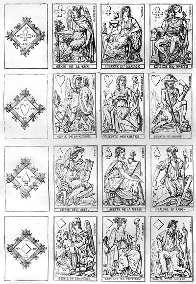 A Francia Köztársaság kártyajátéka, 1790 1882-1884 alkotó: Unbekannt