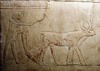 Szántás egy egyiptomi sztéléből, 18. dinasztia, Kr.e. 1332-1323 alkotó: Unbekannt