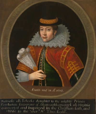 Pocahontas, 1616 után. alkotó: Unbekannt