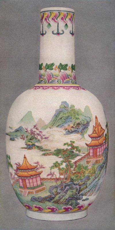 Porcelán palack Ku Yueh Hsuan stílusban. Chien hosszú időszak, 1736-1796, 1928 alkotó: Unbekannt