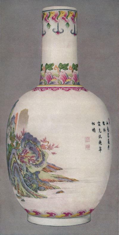 Porcelán palack Ku Yueh Hsuan stílusban. Chien hosszú időszak, 1736-1796, 1928 alkotó: Unbekannt