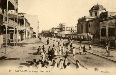 Port-Said. - Lesseps utca. - LL., c1918-c1939. alkotó: Unbekannt