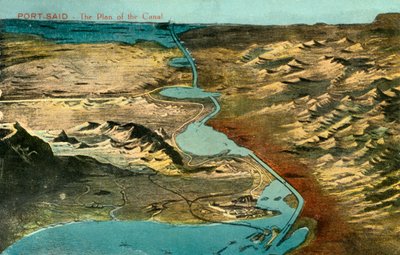 Port-Said – A csatorna terve, c1918-c1939. alkotó: Unbekannt