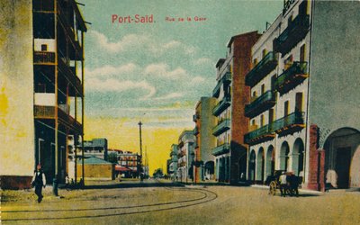 Port Said. Állomás utca, 1900 alkotó: Unbekannt