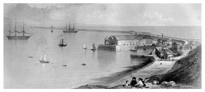 Portland kikötője és hullámtörője, 1866 alkotó: Unbekannt