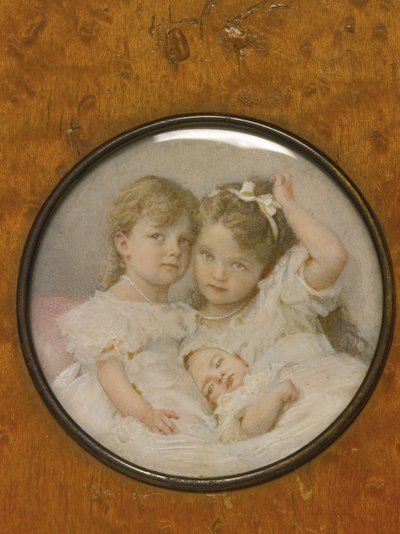 Olga, Tatiana és Mária orosz nagyhercegnők portréminiatúrája, c. 1900 alkotó: Unbekannt