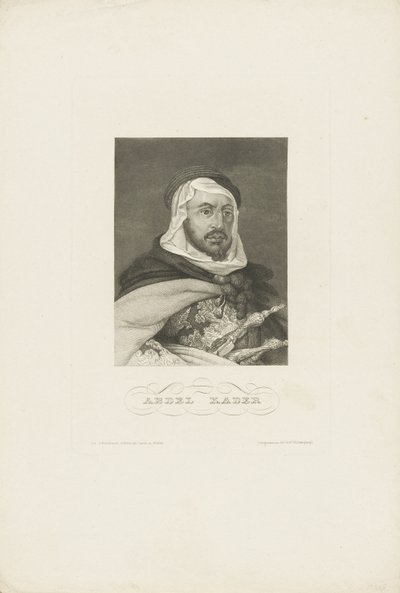 Abdelkader ibn Muhieddine portréja 1808-1883, 1860 körül. alkotó: Unbekannt