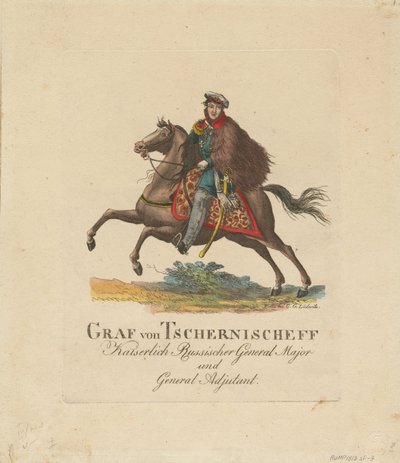 Alekszandr Ivanovics Csernisov gróf portréja 1786-1857, 1813 alkotó: Unbekannt