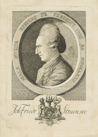 Johann Friedrich Struensee gróf portréja 1737-1772, 1773. alkotó: Unbekannt