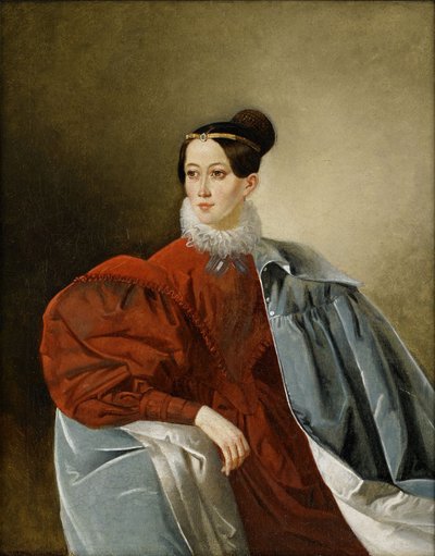 Jelizaveta Ivanovna Kropotkina grófnő portréja 1803-1836, szül.: Dorokhova alkotó: Unbekannt