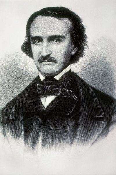 Edgar Allan Poe (1809-1849) amerikai író portréja. századi metszet. alkotó: Unbekannt