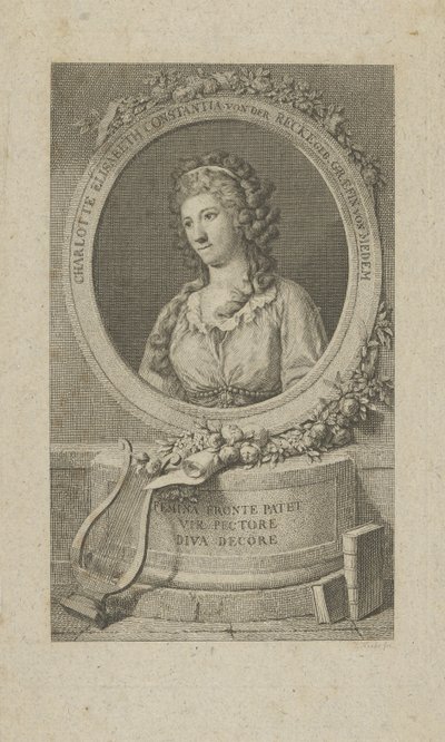Elisa von der Recke portréja 1754-1833, 1792. alkotó: Unbekannt