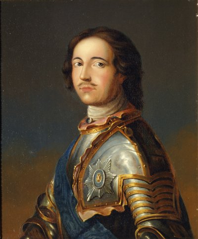 I. Nagy Péter császár portréja 1672-1725 lovagi páncélban alkotó: Unbekannt