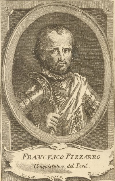 Francisco Pizarro portréja, 1778. alkotó: Unbekannt