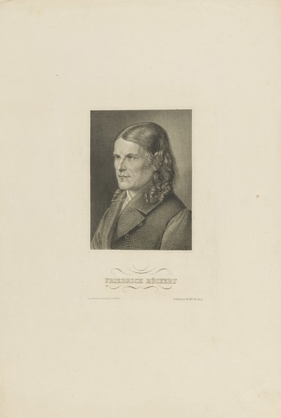 Friedrich Rückert portréja 1788-1866, 1845 körül. alkotó: Unbekannt
