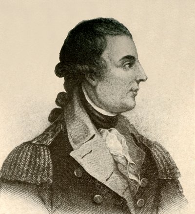 Montgomery tábornok portréja, fekete selyempapírral, sorban álló hajjal, c1770, 1937. alkotó: Unbekannt