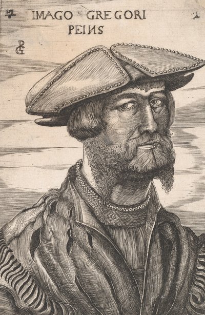 Georg Pencz Imago Gregori Peins portréja. alkotó: Unbekannt