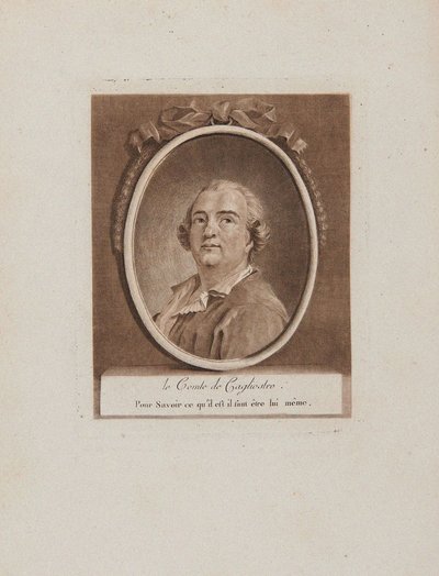 Joseph Balsam, Cagliostro grófjának portréja, 18. század. alkotó: Unbekannt