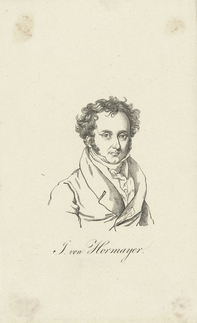 Hormayr József, zu Hortenburg báró portréja 1781-1848. alkotó: Unbekannt