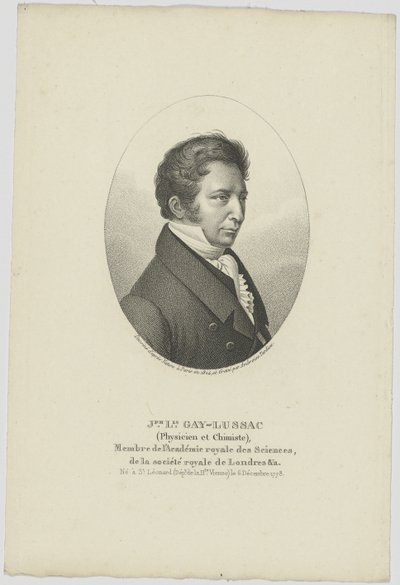 Joseph Louis Gay-Lussac portréja 1778-1850, c. 1824. alkotó: Unbekannt