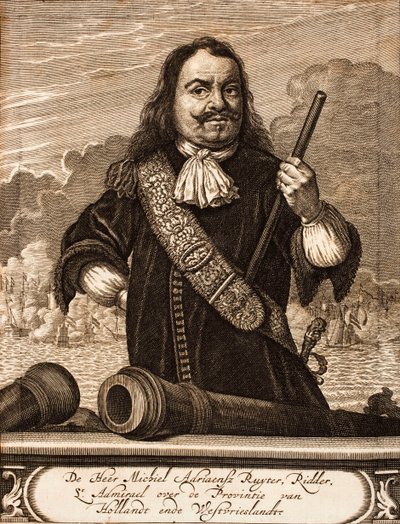 Michiel de Ruyter portréja 1607-1676 Forrás: Scene of War, 1675. alkotó: Unbekannt
