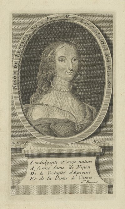Ninon de Lenclos portréja 1620-1705, kb. 1730. alkotó: Unbekannt