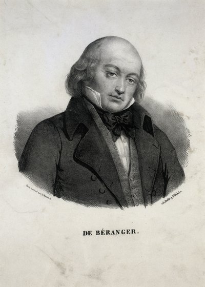Pierre-Jean de Béranger portréja 1780-1857. alkotó: Unbekannt
