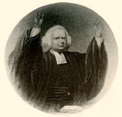 George Whitefield tiszteletes portréja ruhában és parókában, New Englandben, 1750, 1937. alkotó: Unbekannt