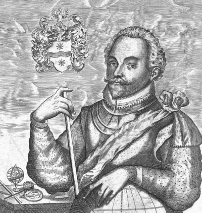 Sir Francis Drake portréja. Frontispiece a The World Encompassed-ből, 1628 alkotó: Unbekannt